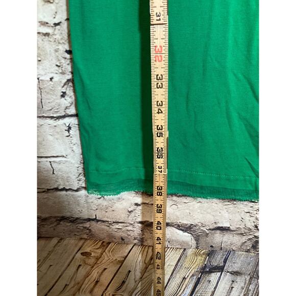 Hoss Intropia Dress Womens Medium Kelly Green Asymmetric Sleeve Bow Tie Stretch - Picture 12 of 16